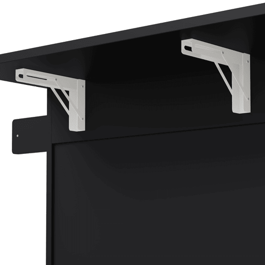 Ilha de cozinha 120x45(70)x95 - 4 portas, 1 gaveta, prateleiras para especiarias, toalheiros duplos - Preto Ilha de cozinha 120x45(70)x95 - 4 portas, 1 gaveta, prateleiras para especiarias, toalheiros duplos - Preto