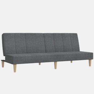 Sofá-cama, Sofá conversível de 2 lugares tecido cinzento-claro