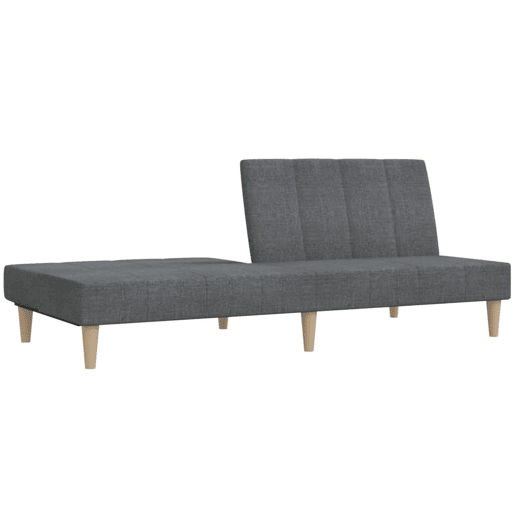 Sofá-cama, Sofá conversível de 2 lugares tecido cinzento-claro