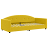 Sofá-cama, Sofá conversível 90x200 cm veludo amarelo