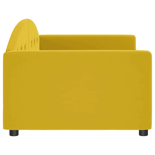 Sofá-cama, Sofá conversível 90x200 cm veludo amarelo Sofá-cama, Sofá conversível 90x200 cm veludo amarelo
