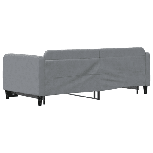 Sofá-cama, Sofá conversível com gavetão 90x200 cm tecido cinzento-claro Sofá-cama, Sofá conversível com gavetão 90x200 cm tecido cinzento-claro
