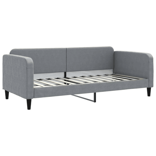 Sofá-cama, Sofá conversível com gavetão 90x200 cm tecido cinzento-claro Sofá-cama, Sofá conversível com gavetão 90x200 cm tecido cinzento-claro
