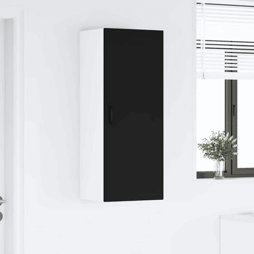 Armário de cozinha suspenso - armario de cocina colgante com porta Preto 40 x 31 x 100 cm