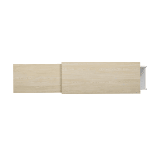Ilha de cozinha com rodas extensível - bancada e gavetas - branco e natural