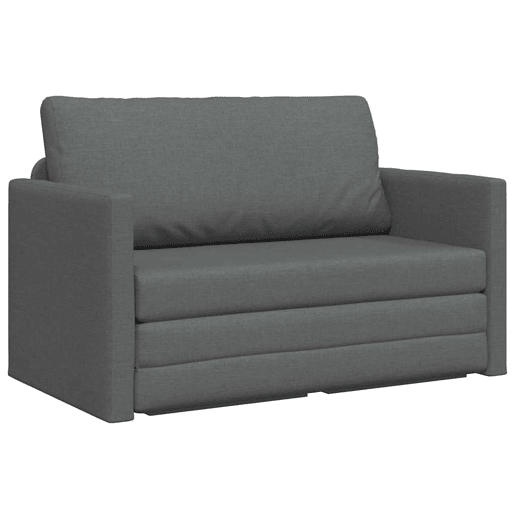 Sofá-cama, Sofá conversível Cinza Escuro 124 x 71 x 78 cm Veludo