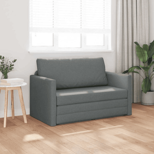 Sofá-cama, Sofá conversível Cinza Escuro 124 x 71 x 78 cm Veludo