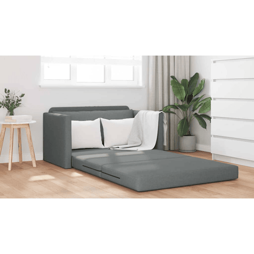 Sofá-cama, Sofá conversível Cinza Escuro 124 x 71 x 78 cm Veludo