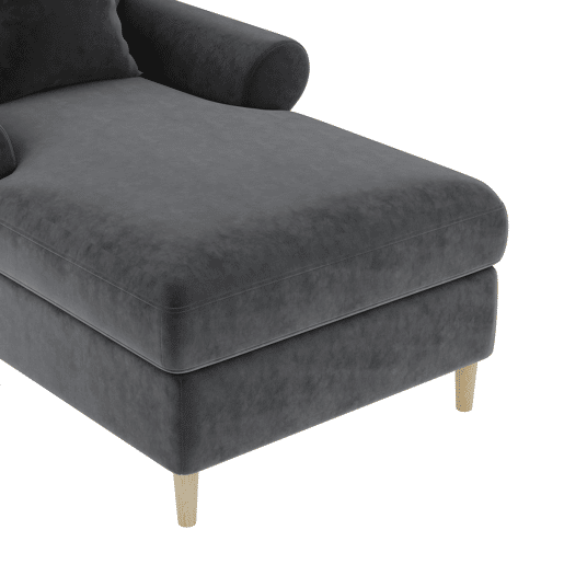 Poltrona Relax XXL - Poltrona de leitura, reclinável, de veludo - Cinza