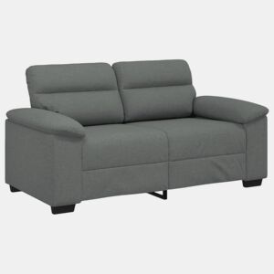Sofá de 2 lugares - Sofá fixo em tecido 120 cm cinzento-escuro