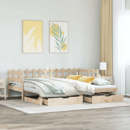 Sofá-cama, Sofá conversível com gavetão e gavetas sem colchão 80x200 cm