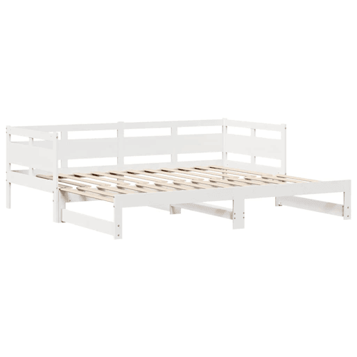 Sofá-cama, Sofá conversível com gavetão e gavetas sem colchão 90x190 cm branco