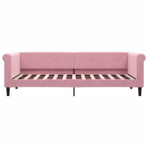 Sofá-cama, Sofá conversível com colchão 80x200 cm veludo rosa