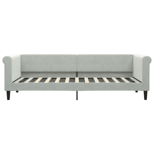 Sofá-cama, Sofá conversível com colchão 80x200 cm veludo cinzento-claro