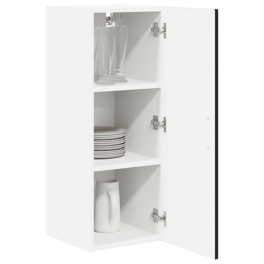 Armário de cozinha suspenso - armario de cocina colgante com porta Preto 40 x 31 x 80 cm