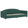 Sofá-cama, Sofá conversível 90x200 cm veludo verde-escuro