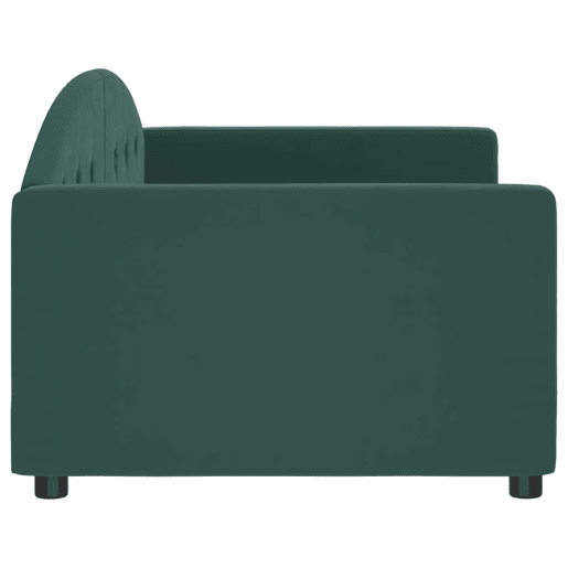 Sofá-cama, Sofá conversível 90x200 cm veludo verde-escuro
