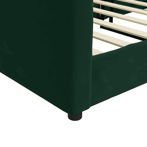 Sofá-cama, Sofá conversível 90x200 cm veludo verde-escuro