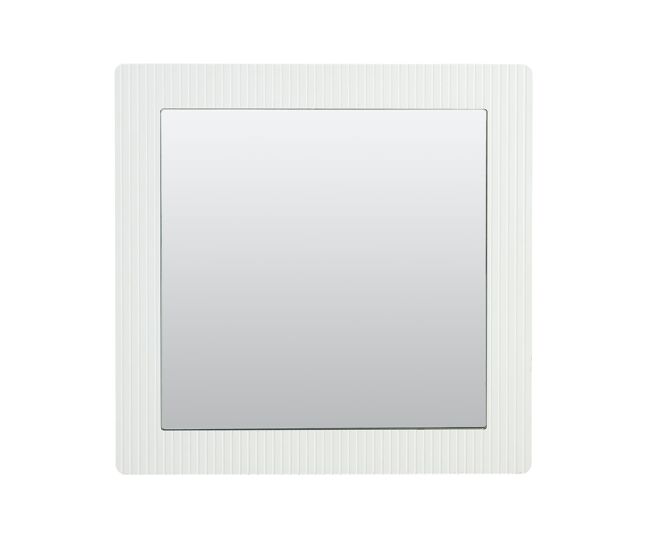 Espejo de pared cuadrado 80x80 cm - marco madera blanco, diseño moderno y atemporal - blanco