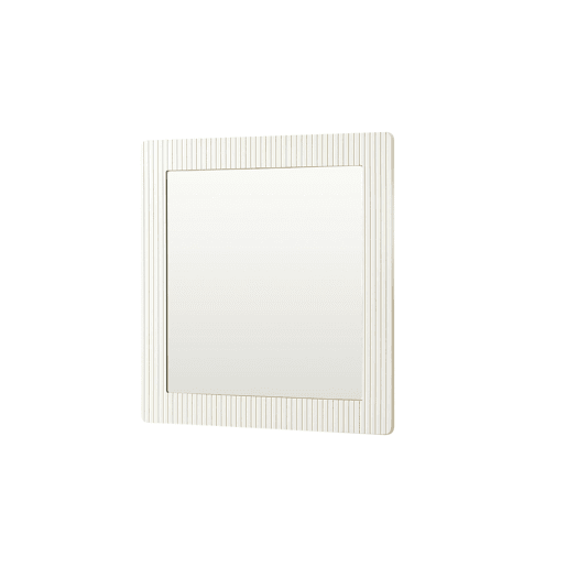 Espelho de parede quadrado 80x80 cm - moldura em madeira branca, design moderno e intemporal - branco