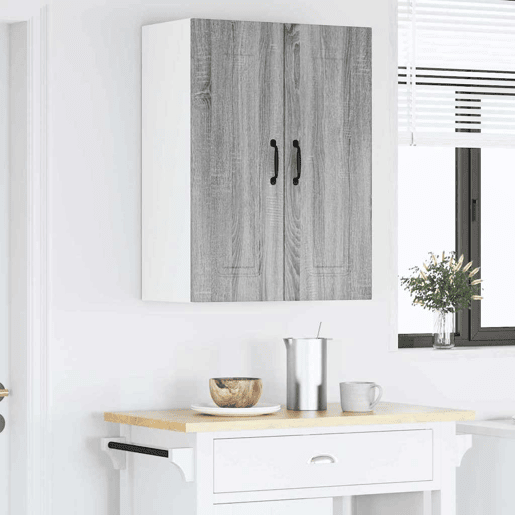 Lote de 2 Armários de cozinha suspendidos - Cozinha modular Colgantes Cinza Sonoma 30 x 31 x 80 cm