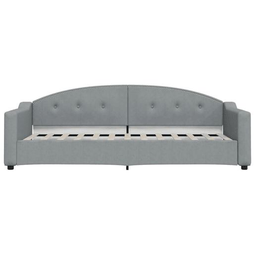Sofá-cama, Sofá conversível com colchão 80x200 cm tecido cinzento-claro Sofá-cama, Sofá conversível com colchão 80x200 cm tecido cinzento-claro