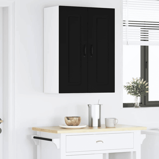 Armário de cozinha suspenso - armario de cocina colgante com porta Preto 60 x 31 x 80 cm