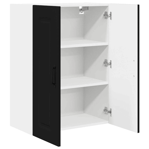 Armário de cozinha suspenso - armario de cocina colgante com porta Preto 60 x 31 x 80 cm