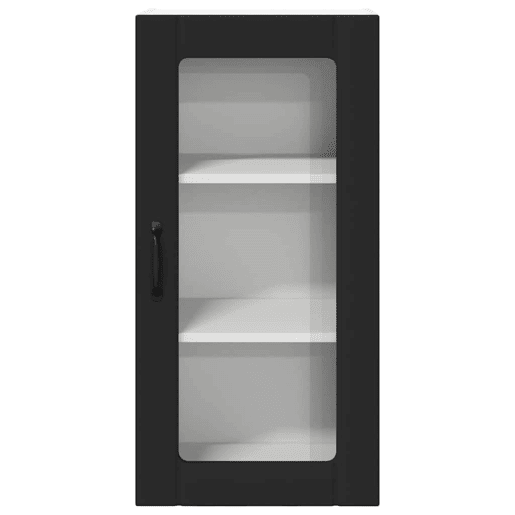 Armário de cozinha suspenso - armario de cocina colgante com porta Preto 40 x 31 x 80 cm