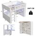 Cama alta para niños 204x148 Cama alta para niños 204x148 Blanco