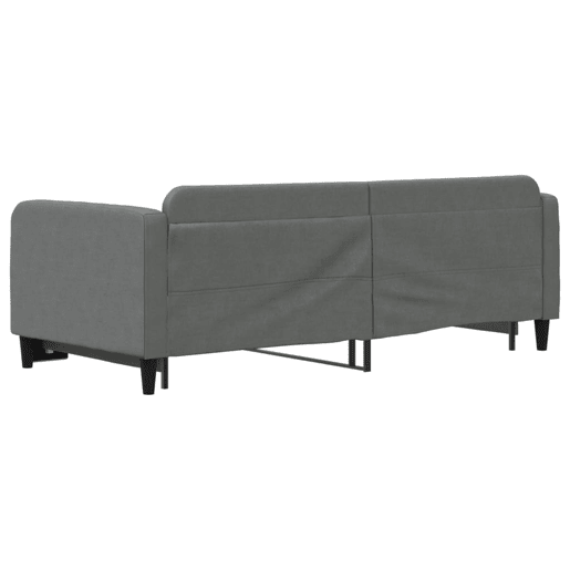 Sofá-cama, Sofá conversível com gavetão 90x200 cm tecido cinzento-escuro