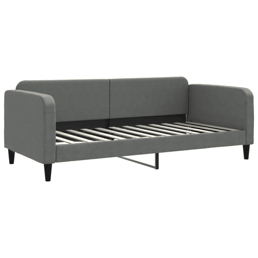 Sofá-cama, Sofá conversível com gavetão 90x200 cm tecido cinzento-escuro