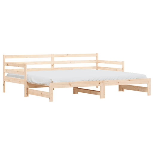 Sofá-cama, Sofá conversível com gavetão 90x200 cm madeira de pinho maciça