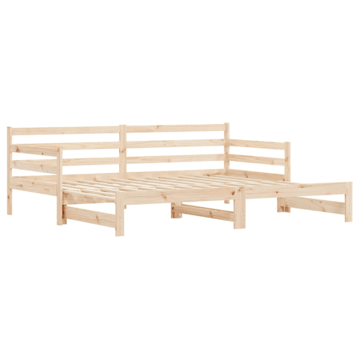Sofá-cama, Sofá conversível com gavetão 90x200 cm madeira de pinho maciça