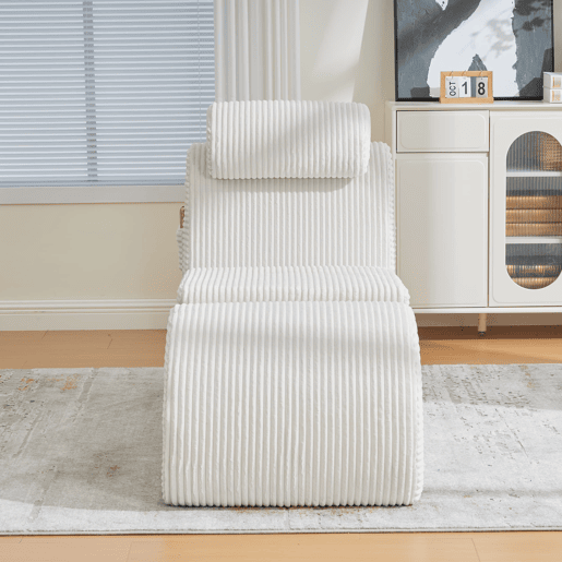 Poltrona moderna - Design ergonómico, espuma de alta elasticidade, capa removível, com bolso lateral - Bege