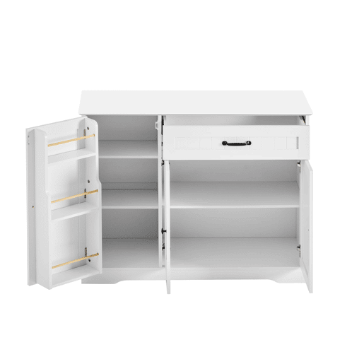 Aparador com 3 portas e 1 gaveta - moderno e elegante - branco