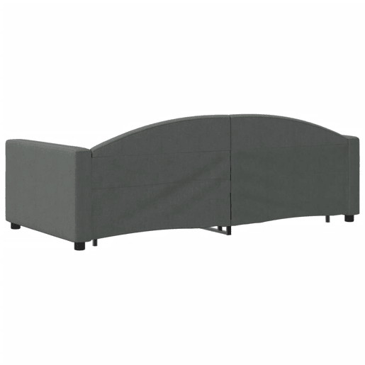 Sofá-cama, Sofá conversível com gavetão 90x190 cm tecido cinzento-escuro