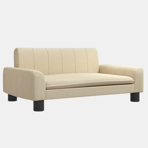 Sofá infantil, Sofá para criança 70x45x30 cm tecido cor creme
