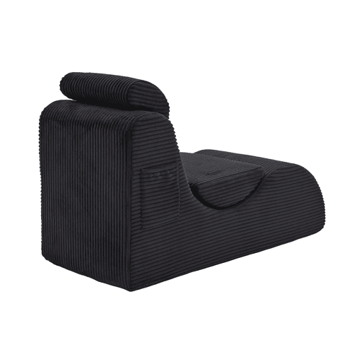 Poltrona ergonómica moderna - Design exclusivo, espuma elástica, capa removível, com bolso - Preto