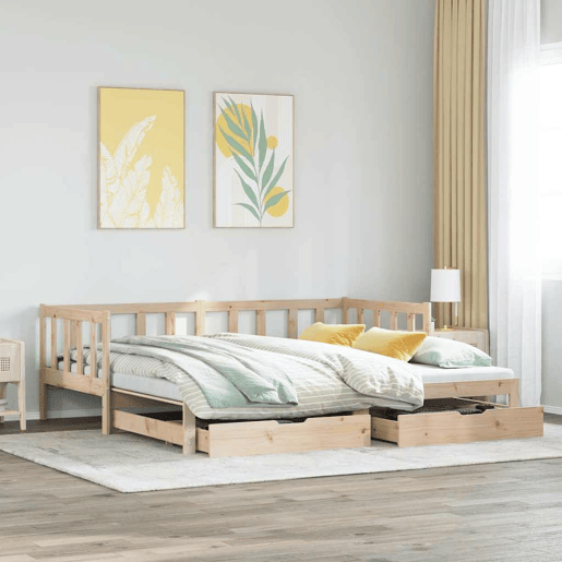 Sofá-cama, Sofá conversível com gavetão e gavetas sem colchão 80x200 cm