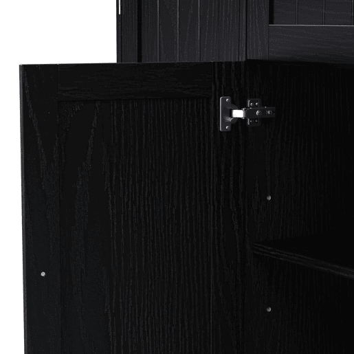 Aparador com 3 portas e 1 gaveta - Moderno e elegante para sala de estar, sala de jantar e hall de entrada - Preto Aparador com 3 portas e 1 gaveta - Moderno e elegante para sala de estar, sala de jantar e hall de entrada - Preto