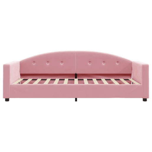 Sofá-cama, Sofá conversível 90x200 cm veludo rosa