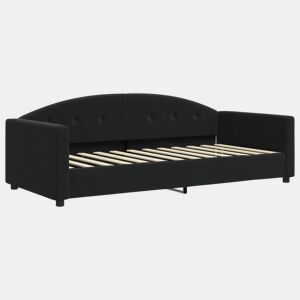 Sofá-cama, Sofá conversível 90x200 cm veludo preto