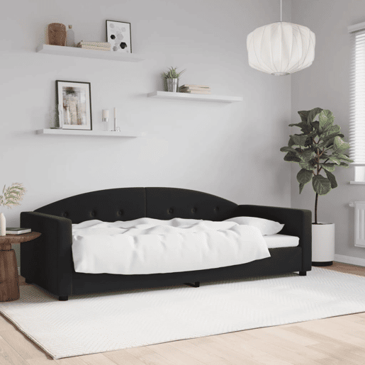Sofá-cama, Sofá conversível 90x200 cm veludo preto Sofá-cama, Sofá conversível 90x200 cm veludo preto