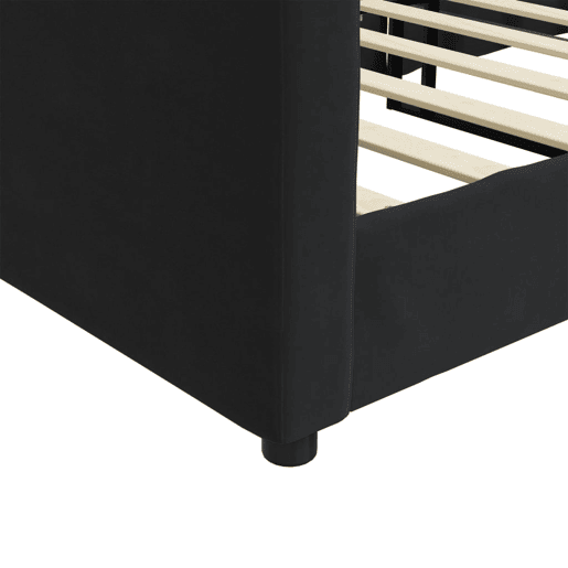 Sofá-cama, Sofá conversível 90x200 cm veludo preto Sofá-cama, Sofá conversível 90x200 cm veludo preto
