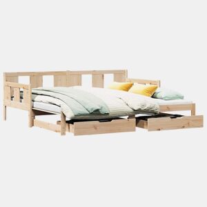 Sofá-cama, Sofá conversível com gavetão e gavetas sem colchão 90x190 cm