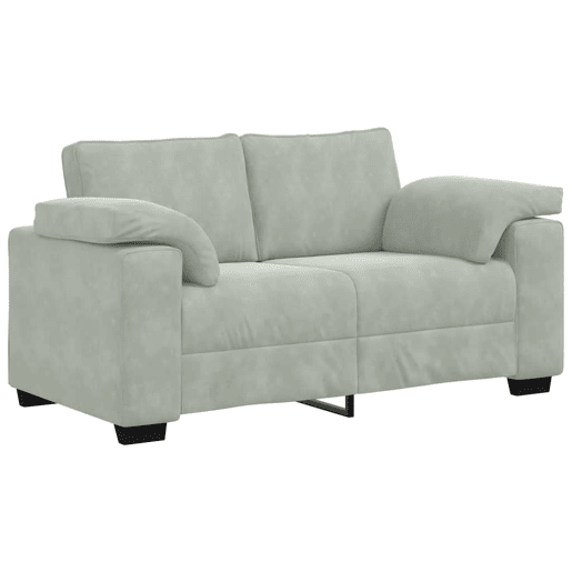 Sofá-luvas, Sofá fixo 120 cm veludo cinzento-claro Sofá-luvas, Sofá fixo 120 cm veludo cinzento-claro