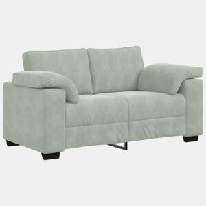Sofá-luvas, Sofá fixo 120 cm veludo cinzento-claro