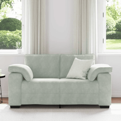 Sofá-luvas, Sofá fixo 120 cm veludo cinzento-claro Sofá-luvas, Sofá fixo 120 cm veludo cinzento-claro