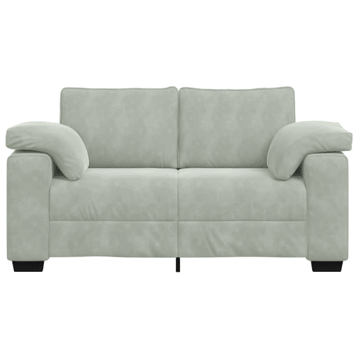 Sofá-luvas, Sofá fixo 120 cm veludo cinzento-claro Sofá-luvas, Sofá fixo 120 cm veludo cinzento-claro